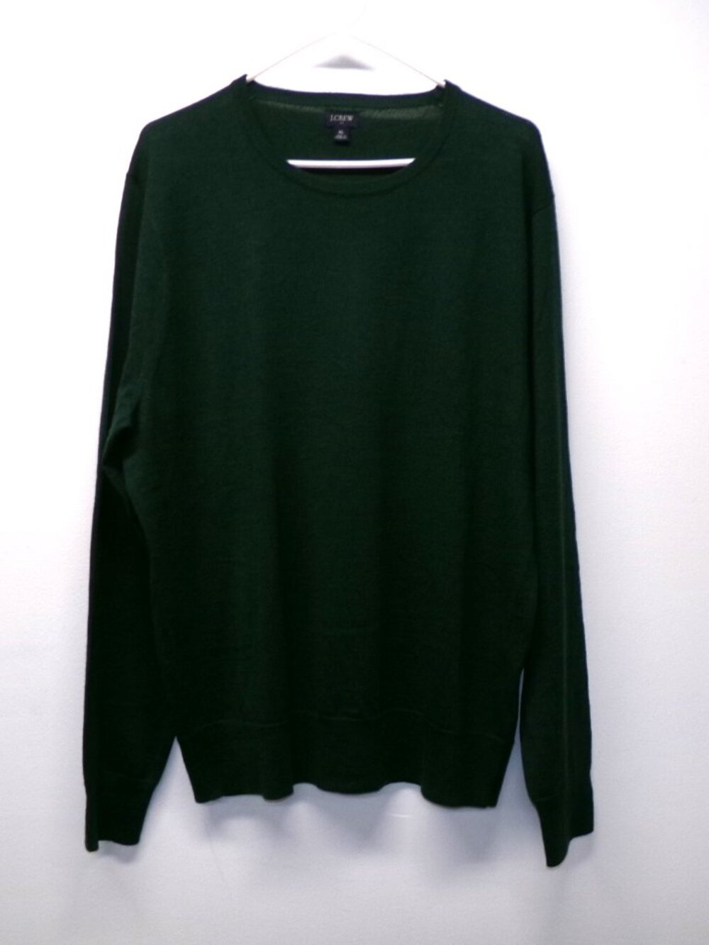 J. Crew Factory Merino Wool Blend Men's XL Crewneck Sweater Green #AP638 - Picture 2 of 5